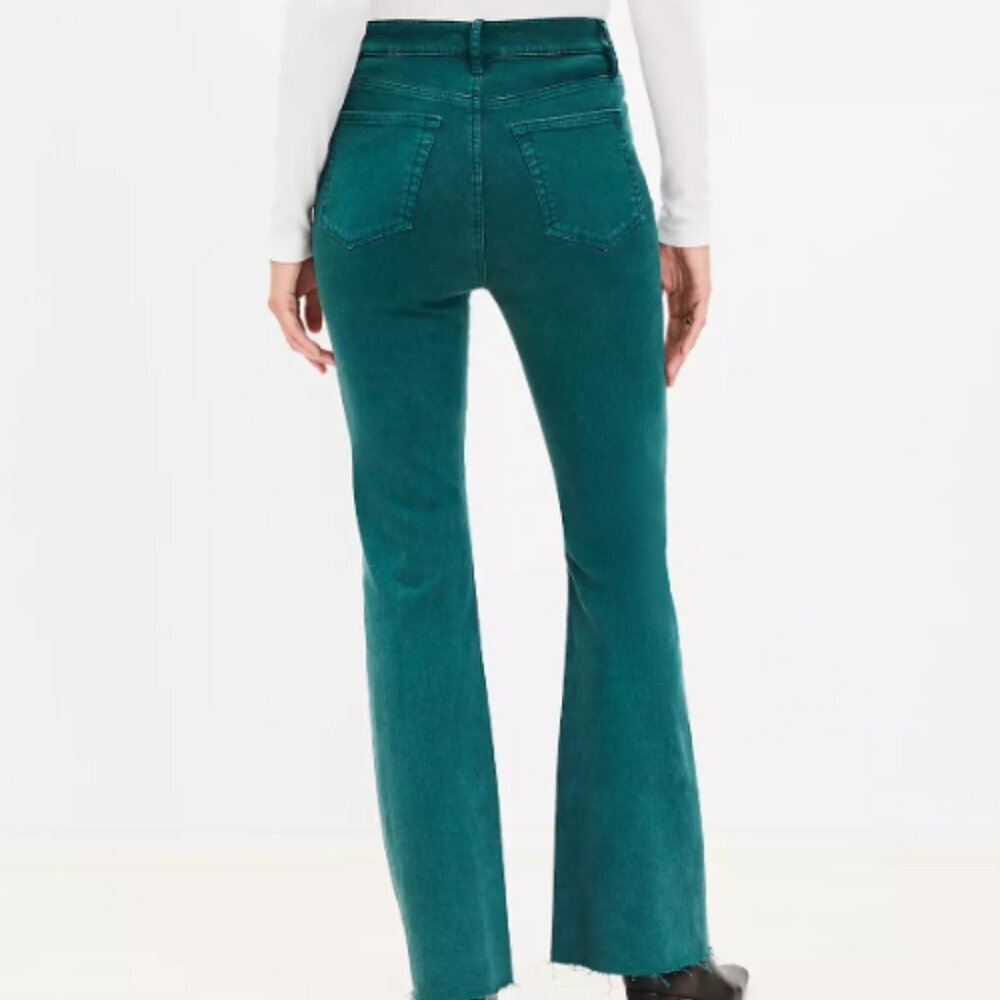 LOFT Fresh Cut High Rise Slim Flare Jeans Size 4 - Picture 3 of 11